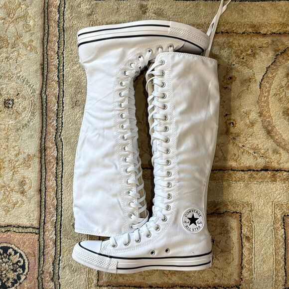 Converse CT All-Star XX-Hi Top Y2K Women’s Sz 8 White Lace-Up Knee-High Sneakers - Picture 10 of 14